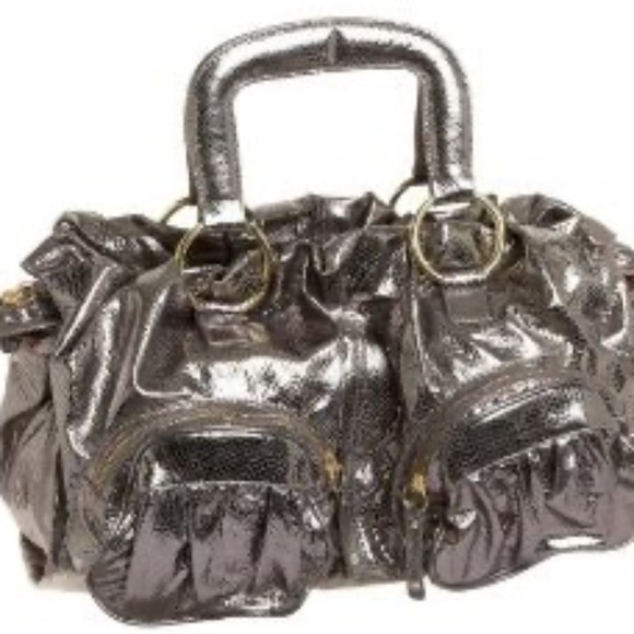 Bulga Metallic Silver Satchel Bag | Y2K Shoulder Purse with Crossbody Strap | 16 - Picture 9 of 9